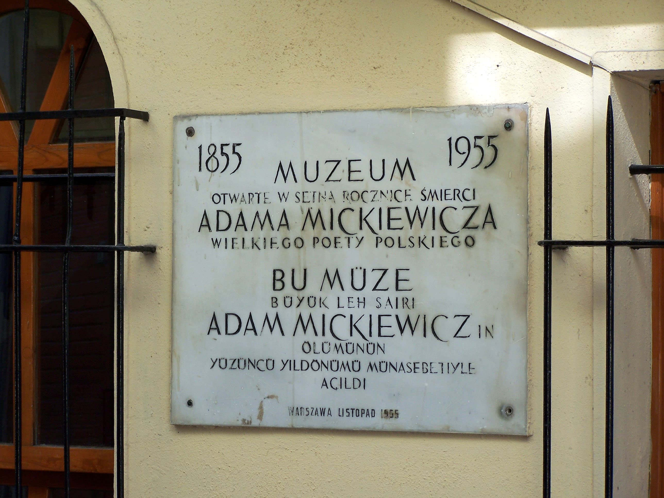 Adam Mickiewicz Museum in Istanbul — the historic house where the Polish national poet lived and died.